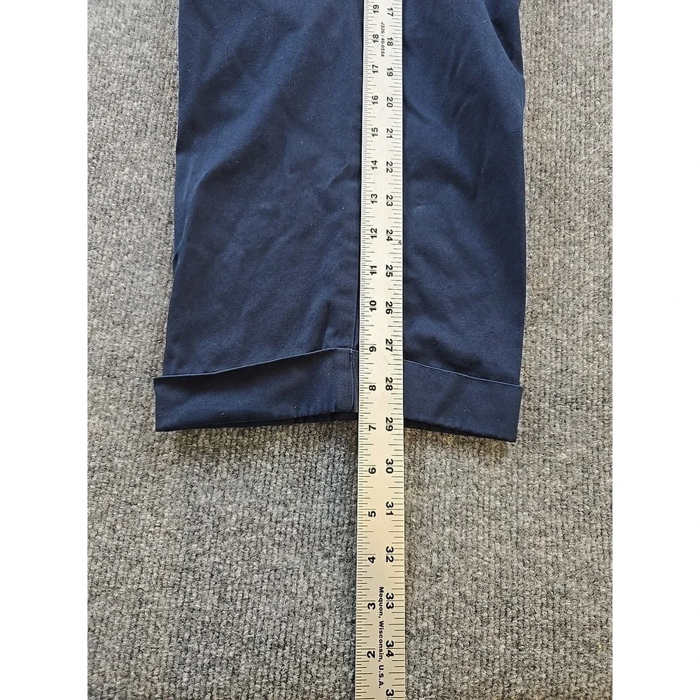 Vintage Polo Ralph Lauren Hammond Pants 38x29 Navy Blue Pleated Cuffed Chino 90s